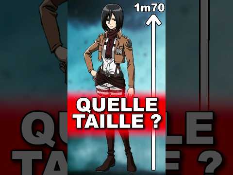 QUELLE TAILLE FONT LES PERSONNAGES FEMININS DE L'ATTAQUE DES TITANS #anime #manga #snk