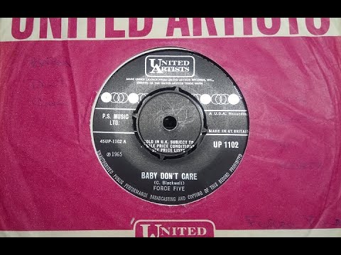 Beat - FORCE FIVE - Baby Don't Care - UNITED ARTISTS UP 1102 UK 1965 Dancer Star Club Mersey