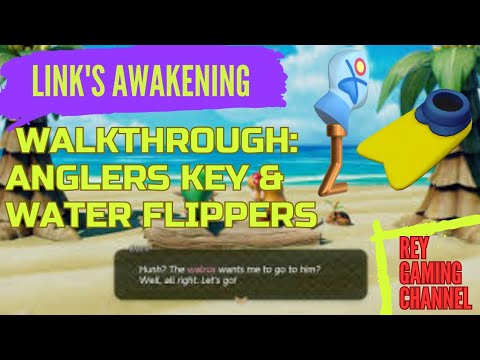 How to obtain the Angler Key and Flippers #zelda  #thelegendofzeldalinksawakening #walkthrough