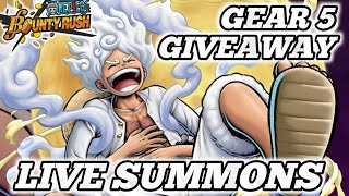 3840 GEMS For Guaranteed! GEAR 5 LIVE PULLS & GIVEAWAY! | One Piece Bounty Rush OPBR