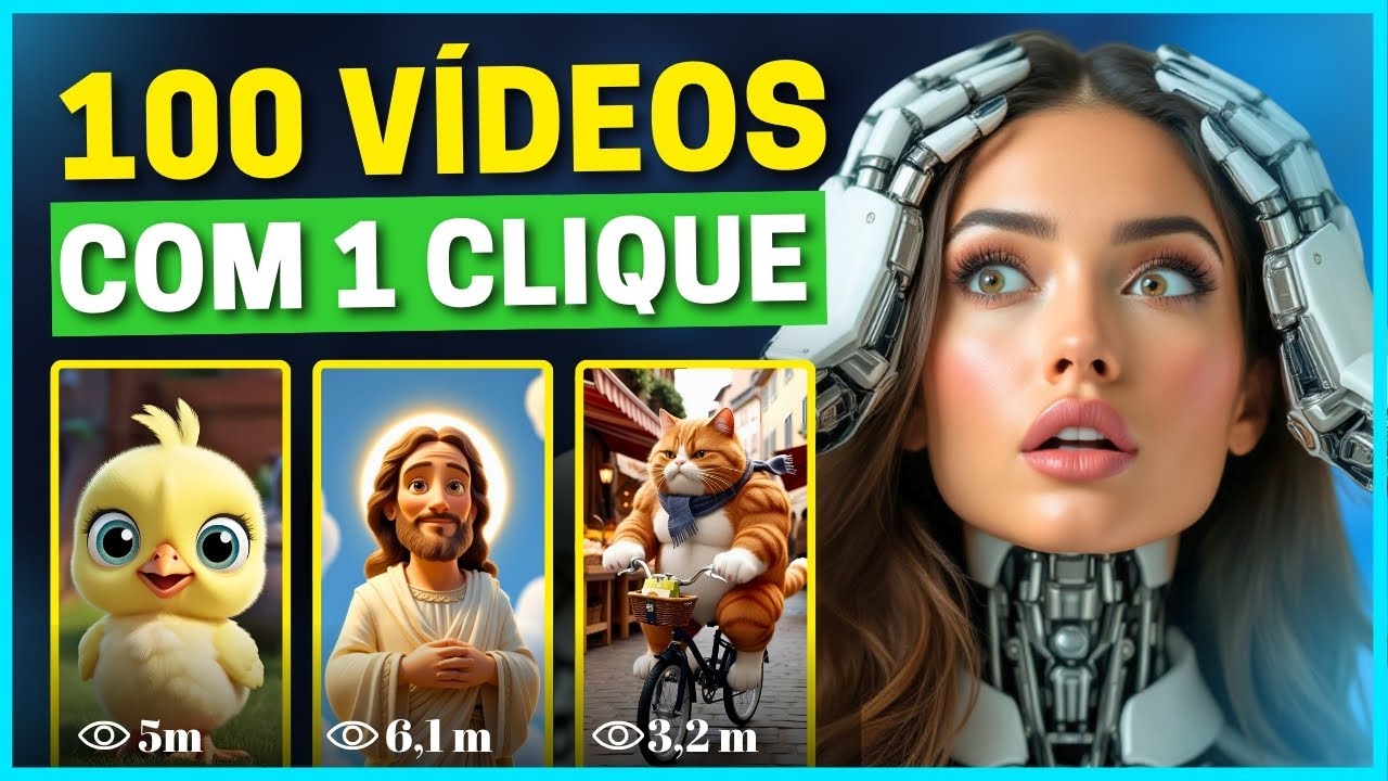 Essa IA cria vídeos virais com 1 clique! Gera cenas, legendas e narração AUTOMÁTICO