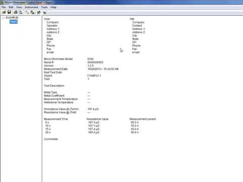 AEMC®   6292 Micro Ohmmeter   Part 2   Downloading Tests Using DataView® And Creating Reports
