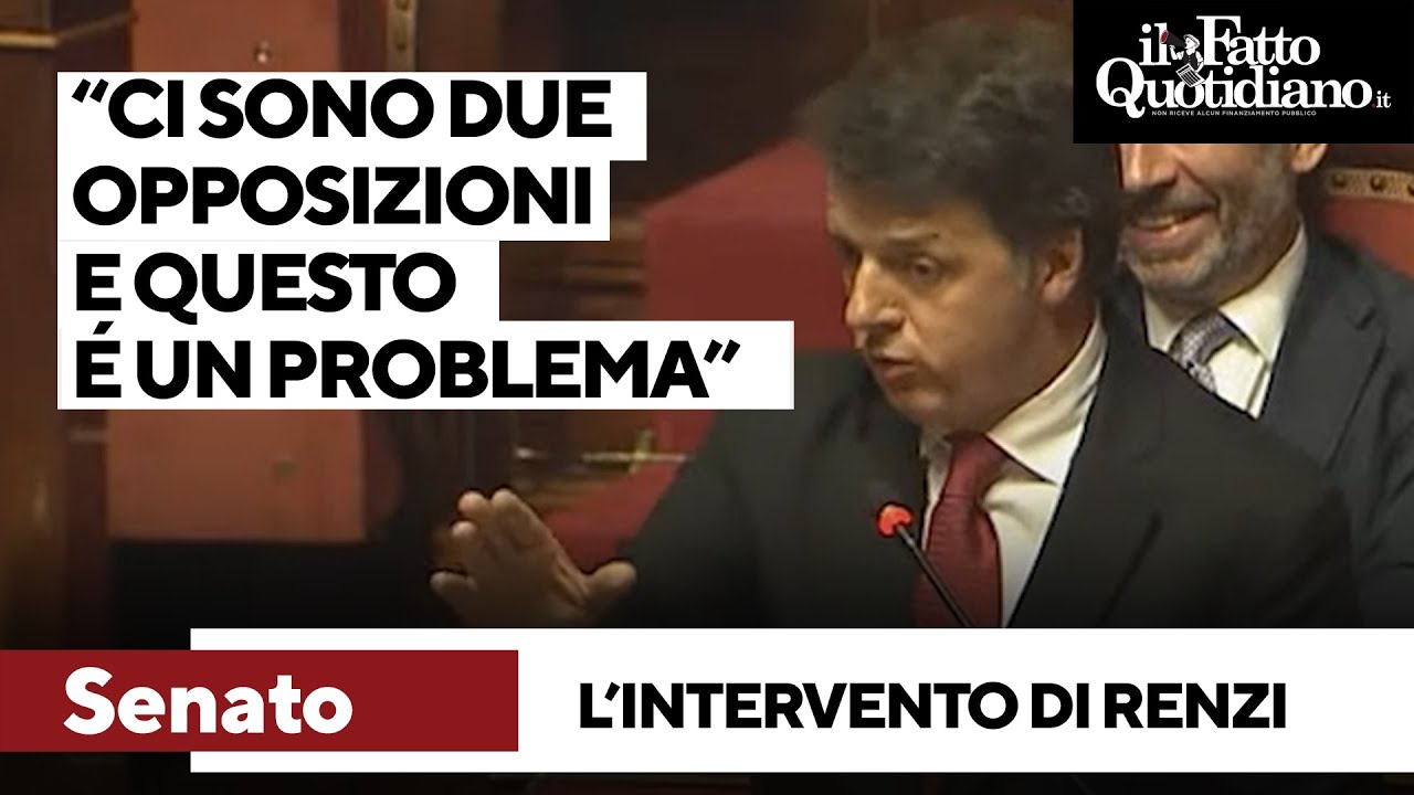 Senato, Renzi: "Ci sono due opposizioni e questo è un problema" - L'intervento integrale