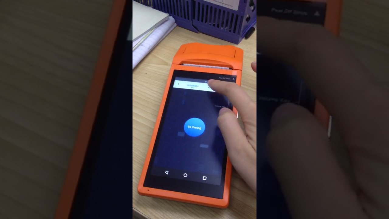 MHT-V1 Android POS terminal printing test