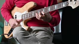 Video thumbnail for fender american vintage jazz bass 75 slap demo by forty hertz