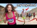 I Secretly Ran My Boyfriend S Marathon With NO Training Got Mad