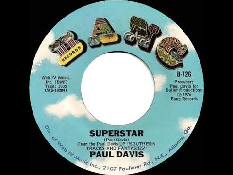 1976 HITS ARCHIVE: Superstar - Paul Davis (stereo 45)