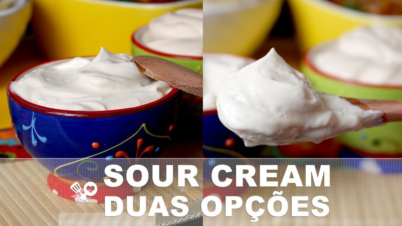 Como fazer sour cream - RECEITA SEM CARNE