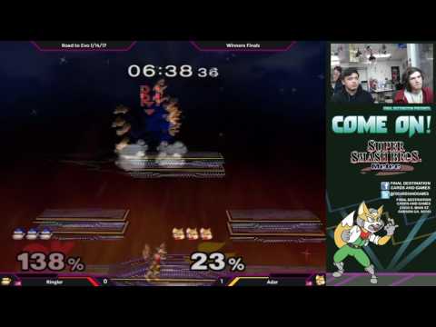 Road to Evo 1/14/17 - Ringler (DK) vs. A-Dar (Fox) - SSBM Winners Finals