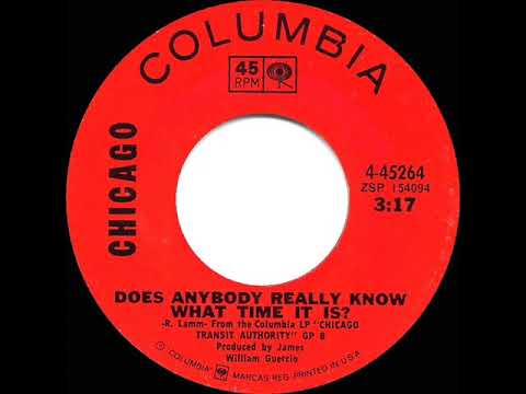 1970 HITS ARCHIVE: Does Anybody Really Know What Time It Is? - Chicago (mono 45)