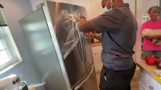 How to install an LG French door Refrigerator and freezer