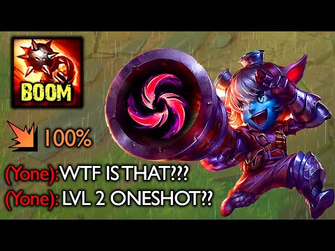 LEVEL 2 ONESHOT TRISTANA!!! (ILLEGAL DAMAGE)