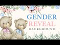 3 Hours Gender Reveal Boy Or Girl Background Video Pink And Blue Teddy Bears Flower Eucalyptus
