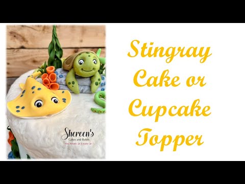 How to make a stingray cake or cupcake topper