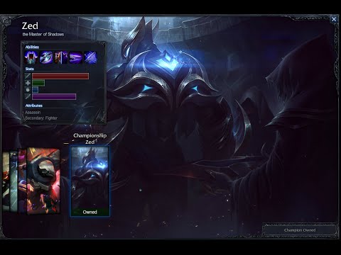 Championship Zed Skin Spotlight Gameplay 1080p HD