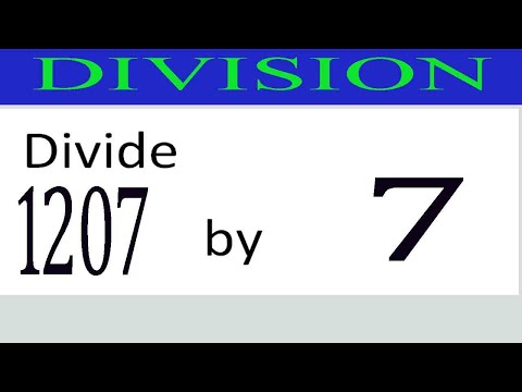 Divide     1207      by     7