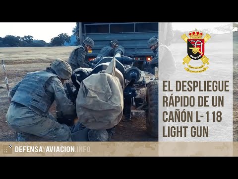 El despliegue rápido de un cañón L-118 Light Gun