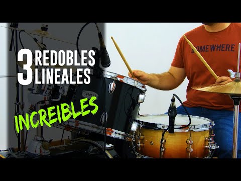 3 REDOBLES LINEALES de BATERIA para USAR en CUALQUIER GENERO musical