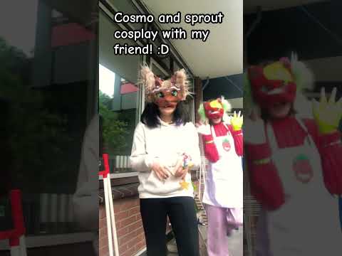 Cosplay cosmo and sprout! :3 #furry #sprout #cosmo #friendship #fruitcake  #cosplay #dandysworld