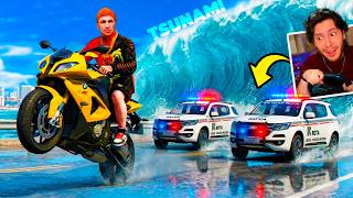 Download lagu Surviving a motorcycle tsunami in GTA 5 RP! mp3
