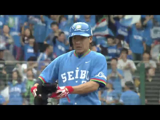 2回裏 ライオンズ脇谷がタイムリー2塁打!! 二死からの反撃で1点差に詰め寄る!! 2014/6/29 L-H