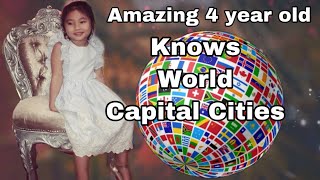 Amazing 4 year old Sabel Naming Countries Capitals