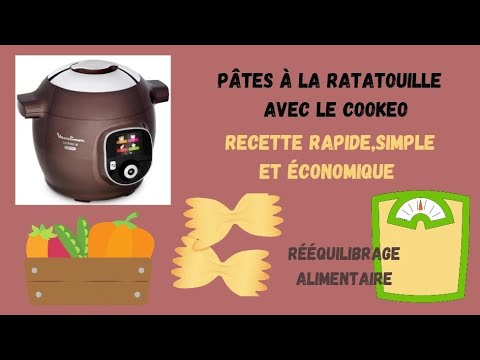 #pâtes #recetteaucookeo #recetterapide | Pâtes à la ratatouille au cookeo | 🍝
