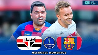 A FREGUESIA CONTINUA! O TRI-MUNDIAL GOLEOU BARCELONA NO MORUMBI E SE CONSAGROU CAMPEÃO LEGENDS