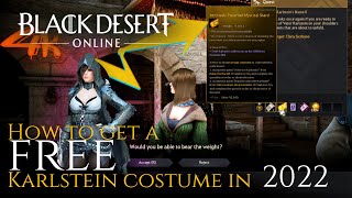 Black Desert Online How to get Free Costume! and how to start the quest in 2022