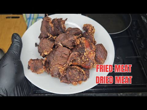 HOW TO MAKE FRIED BEEF | HOW TO MAKE DRIED MEAT AT HOME FROM SCRATCH | FRIED BEEF RECIPE NIGERIAN