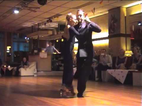  Michael Nadtochi  and  Eleonora Kalganova  are  dancing  to  the  milonga  "  La Milonga De Buenos Aires  "  by  Francisco Canaro