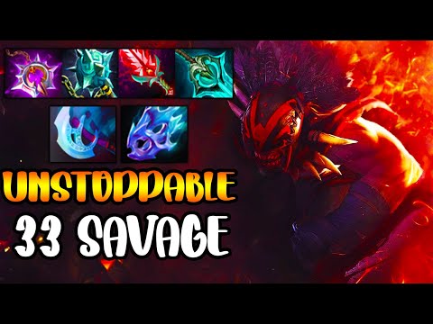 UNSTOPPABLE 33 SAVAGE - INTENSE CARRY BLOODSEEKER - DOTA 2 GAMEPLAY