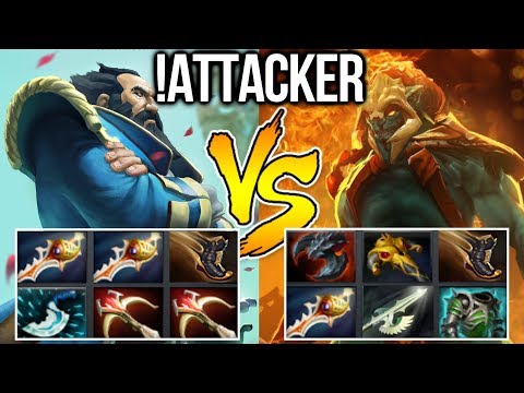 !Attacker Dota2 [Kunkka] Double Rapier vs Full Item Huskar