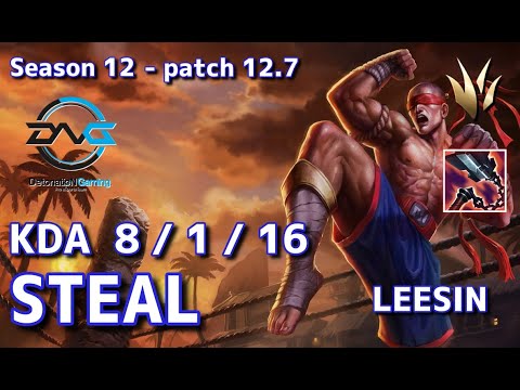 【KRサーバー/M1】DFM Steal リーシン(Leesin) VS グレイブス(Graves) JG - Patch12.7 KR Ranked【LoL】