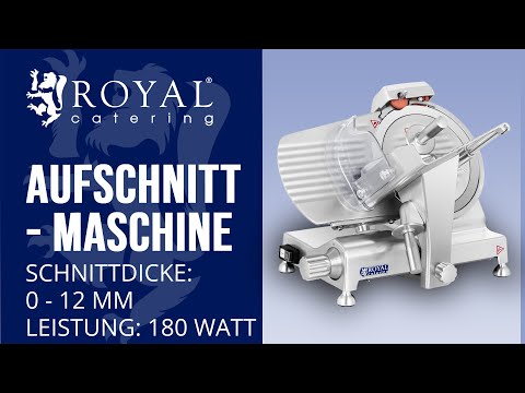 Video - Aufschnittmaschine - 250 mm - bis 12 mm - Alugriffe