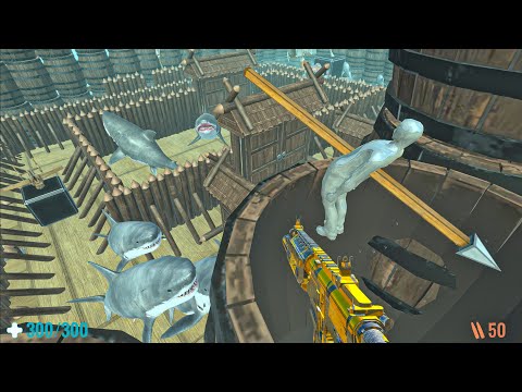 [EPIC]TRAP ZONE FPS DEATH RUN IN MEGALODON TRENCH-Animal Revolt Battle Simulator