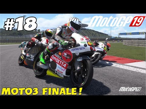 MotoGP 19 Career Mode Part 18 | TEAMMATES CLASH IN MOTO3 FINALE! | PS4 PRO Gameplay