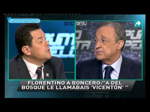 Florentino Pérez, a Tomás Roncero: "Me parece mal que se utilice a Del Bosque" (Punto Pelota)