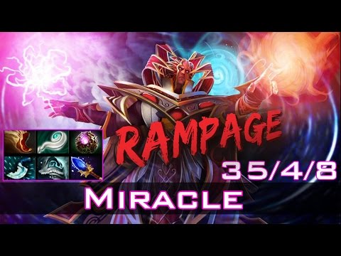 35 kills/32 min Miracle- Invoker Rampage - Dota 2 Gameplay