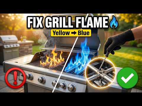 How to Adjust Burner Flame on a Gas Grill | Fix Yellow Flames & Grill Like a Pro 🔥