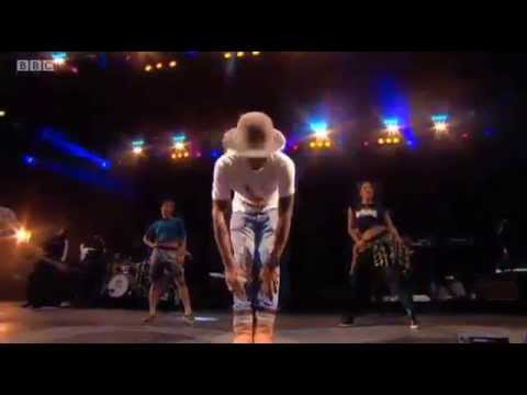 Pharrell Williams' set from the Main Stage at T in the Park 2014