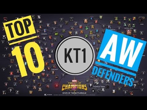 TOP 10 Best Alliance War Defenders! - #MCOC HATE LIST!