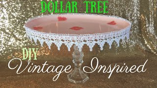 Dollar Tree DIY - Vintage Cake Stand | Cupcake Stand