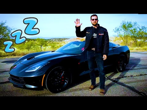 CORVETTE Night Drive on a Dark Desert Highway