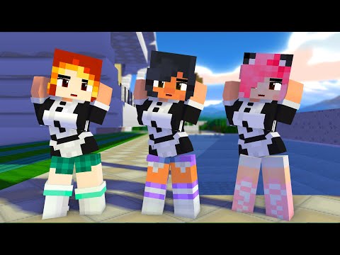 super idol me too yay arigato maid aphmau kim and kc - minecraft animation #shorts