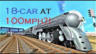 [Speed Test] NYC J3A "Dreyfuss Hudson" leading an 18-car "20th Century Limited" (Trainz)