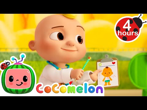 🩺Doctor JJ Is Ready To Help!🍎👨‍⚕️🩻 Happy Healthy Songs for 4 Hours! | CoComelon | Learning Songs