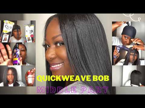 How to: Quick Weave Bob Middle Part | Step by Step for...