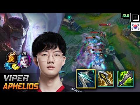 Viper Adc Aphelios Build Galeforce Fleet Footwork - Viper Aphelios Match Highlight - LOL KR 13.6