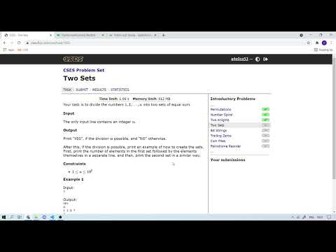 Cses Fi Python Two Sets